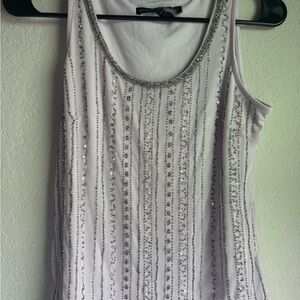 White House Black Market light purple Embellished Tank Top